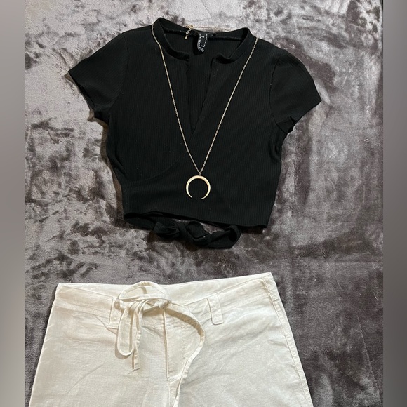 White Linen Pants - Picture 12 of 13